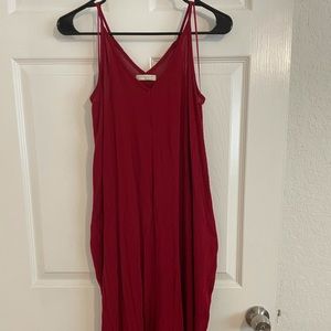 LoveStitch Brick Red Maxi Dress